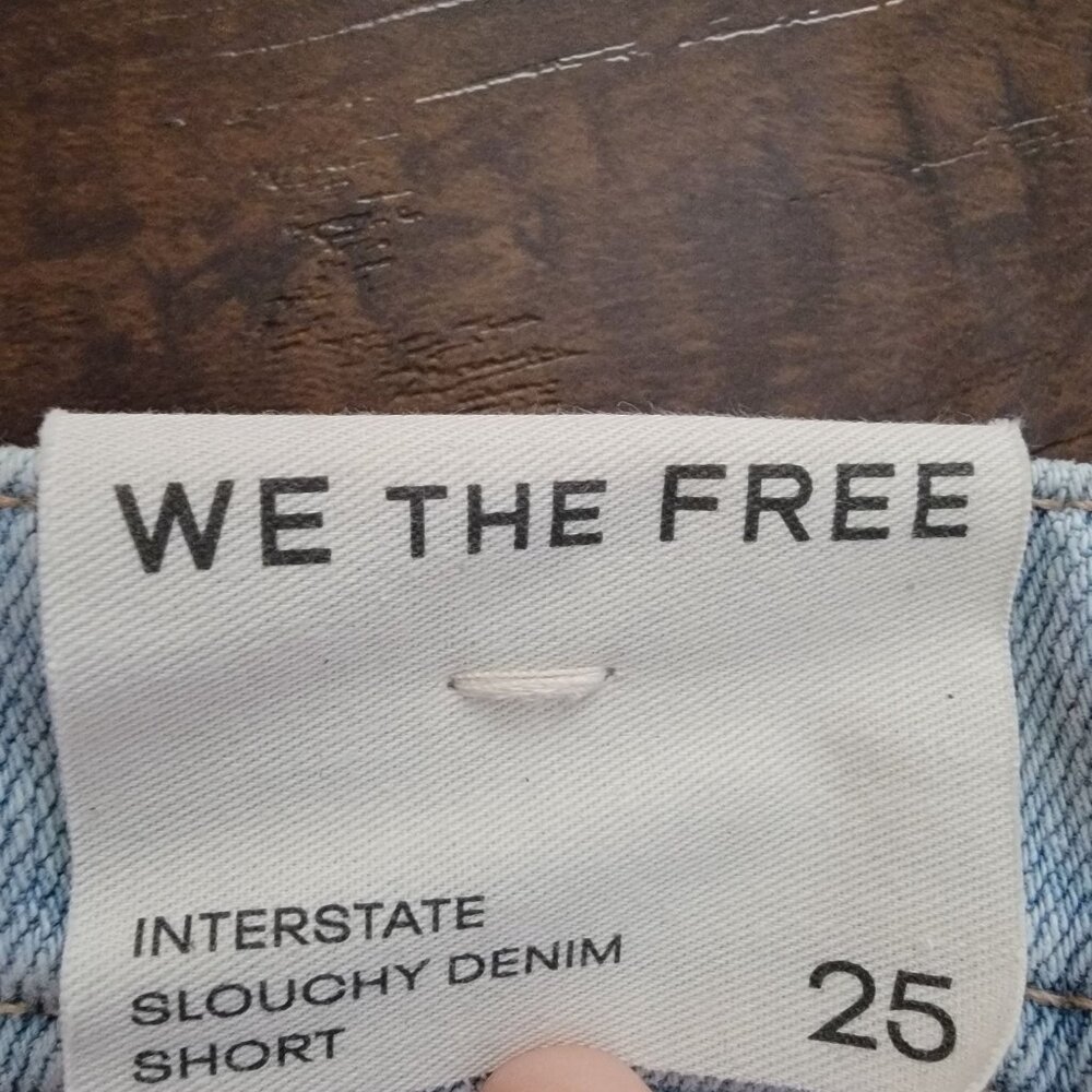 Free People Interstate Slouchy Denim Shorts Womens 25 Casual Y2K Jorts Relaxed - Picture 9 of 9